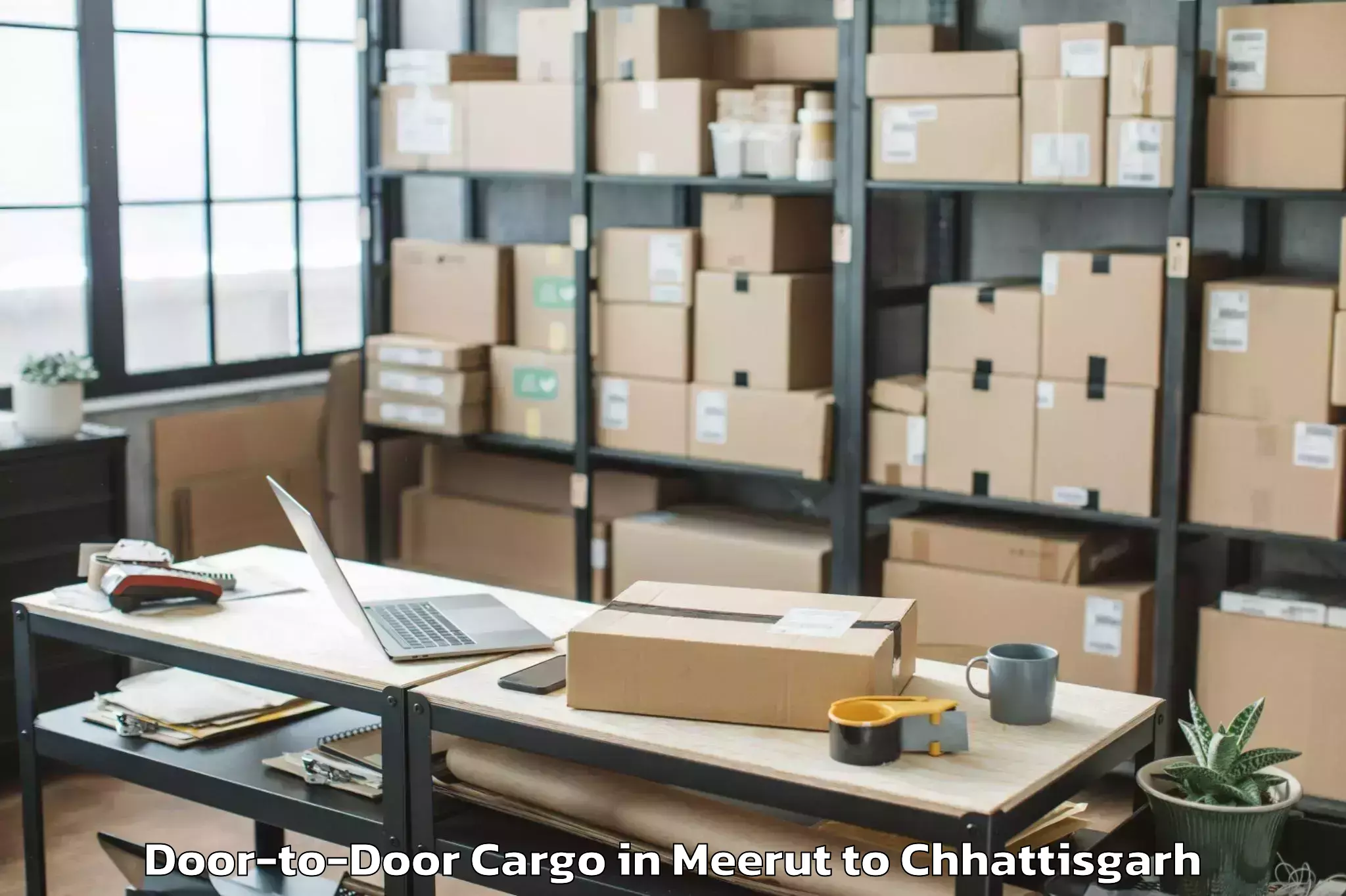 Quality Meerut to Manendragarh Door To Door Cargo